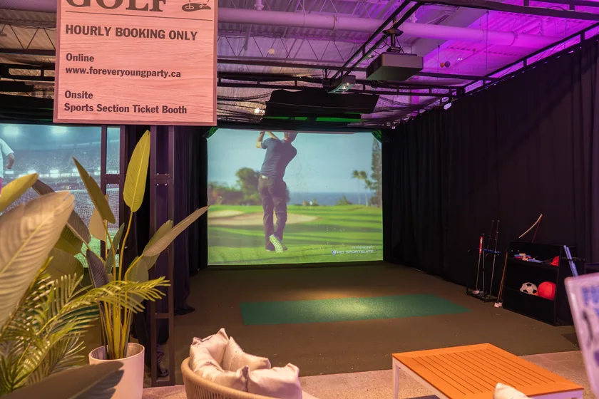 Sports simulator room